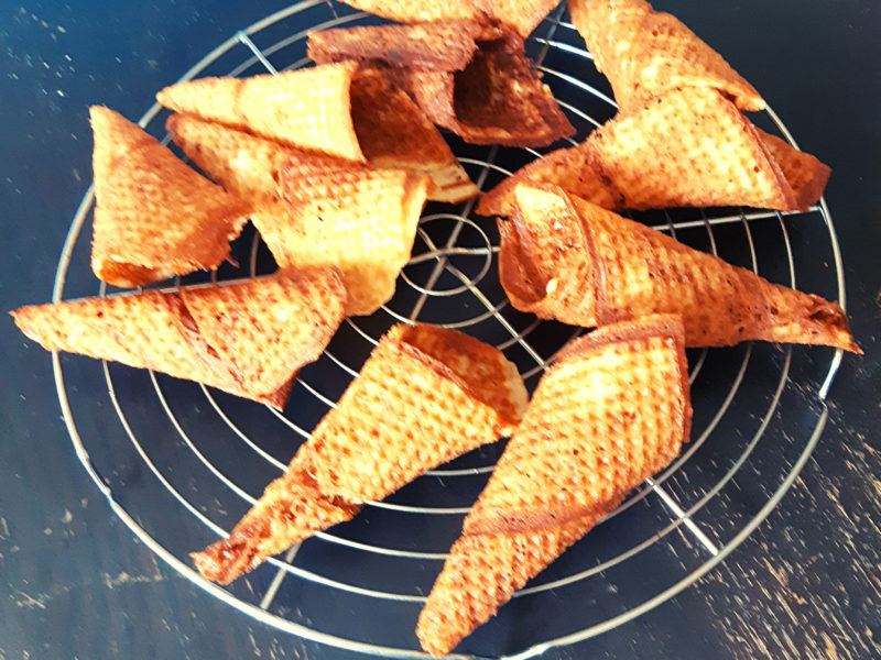 cone glace en gaufre